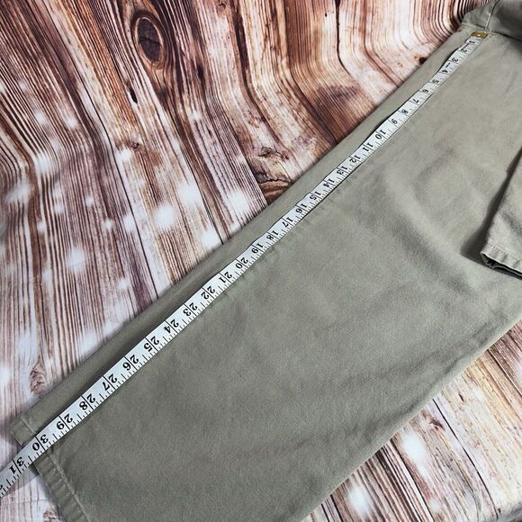 Vintage Y2K American Eagle CARGO KHAKIS Size 10 High Rise Boot Cut Pants 30x30.5 - Picture 8 of 11